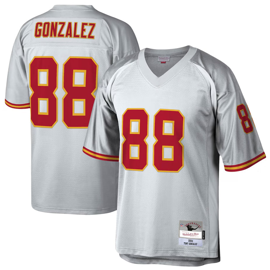 Punc KC.Chiefs #88 Tony Gonzalez Player Mitchell & Ness Platinum Legacy Football Jerseys