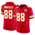 Punc KC.Chiefs #88 Tony Gonzalez Player Red Limited Vapor F.U.S.E. Home Game Stitched Jerseys