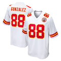 Punc KC.Chiefs #88 Tony Gonzalez Player White Home Game Stitched Jerseys