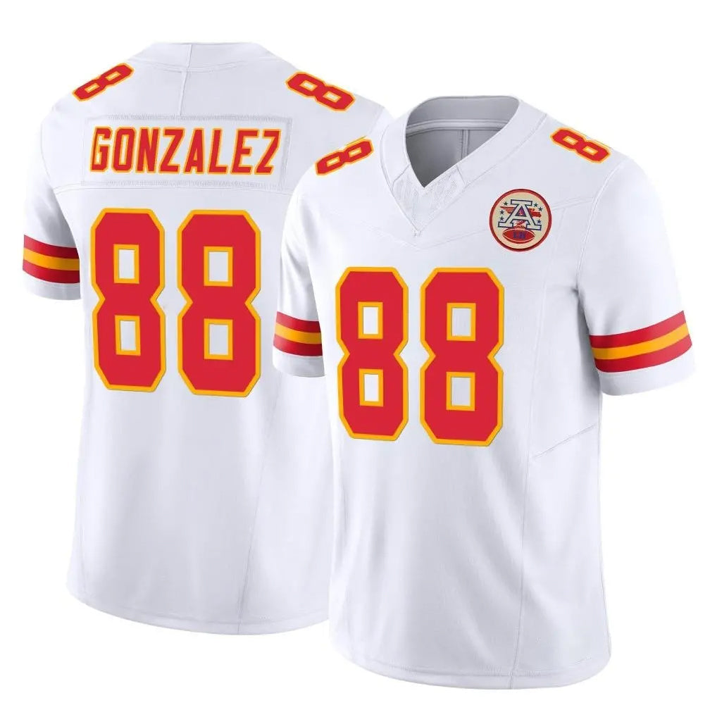 Punc KC.Chiefs #88 Tony Gonzalez Player White Limited Vapor F.U.S.E. Home Game Stitched Jerseys