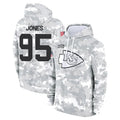 Punc KC.Chiefs #95 Chris Jones Player Arctic Camo Salute to Service Hoodies Stitched Jerseys
