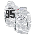 Punc KC.Chiefs #95 Chris Jones Player Arctic Camo Salute to Service Hoodies Limited Game Stitched Jerseys