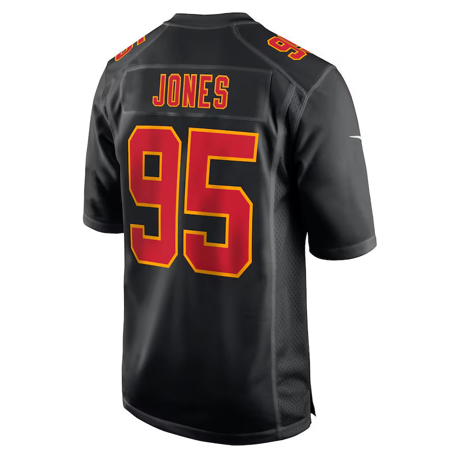 Punc KC.Chiefs #95 Chris Jones Player Black Fashion Game Stitched Jerseys