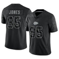 Punc KC.Chiefs #95 Chris Jones Player Black RFLCTV Limited Stitched Jerseys