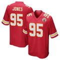 Punc KC.Chiefs #95 Chris Jones Player Red Home Game Stitched Jerseys