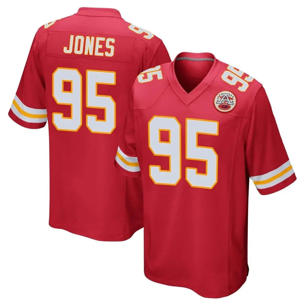 Punc KC.Chiefs #95 Chris Jones Player Red Home Game Stitched Jerseys