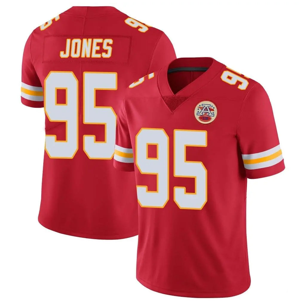 Punc KC.Chiefs #95 Chris Jones Player Red Limited Vapor Untouchable Home Game Stitched Jerseys