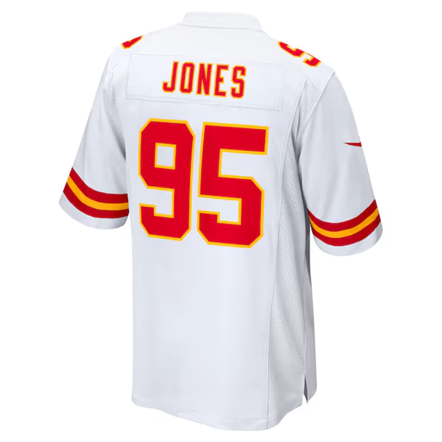 Punc KC.Chiefs #95 Chris Jones Player White Home Game Stitched Jerseys