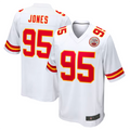 Punc KC.Chiefs #95 Chris Jones Player White Home Game Stitched Jersey