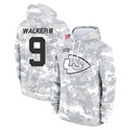 Punc KC.Chiefs #9 Kenneth Walker III Player Arctic Camo Salute to Service Hoodies Limited Game Stitched Jerseys