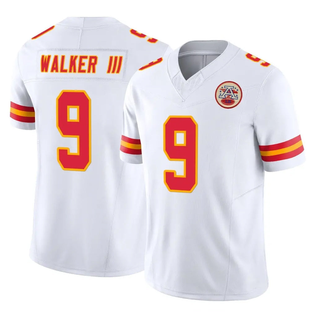 Punc KC.Chiefs #9 Kenneth Walker III Player White Limited Vapor F.U.S.E. Home Game Stitched Jerseys