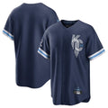 Punc KC.Royals Navy City Connect Home Game Blank Player Stitched Jerseys