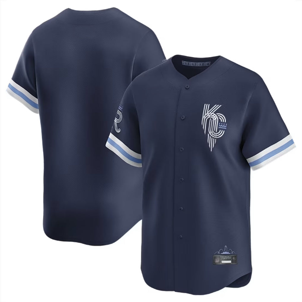 Punc KC.Royals Navy City Connect Limited Home Blank Player Stitched Jerseys