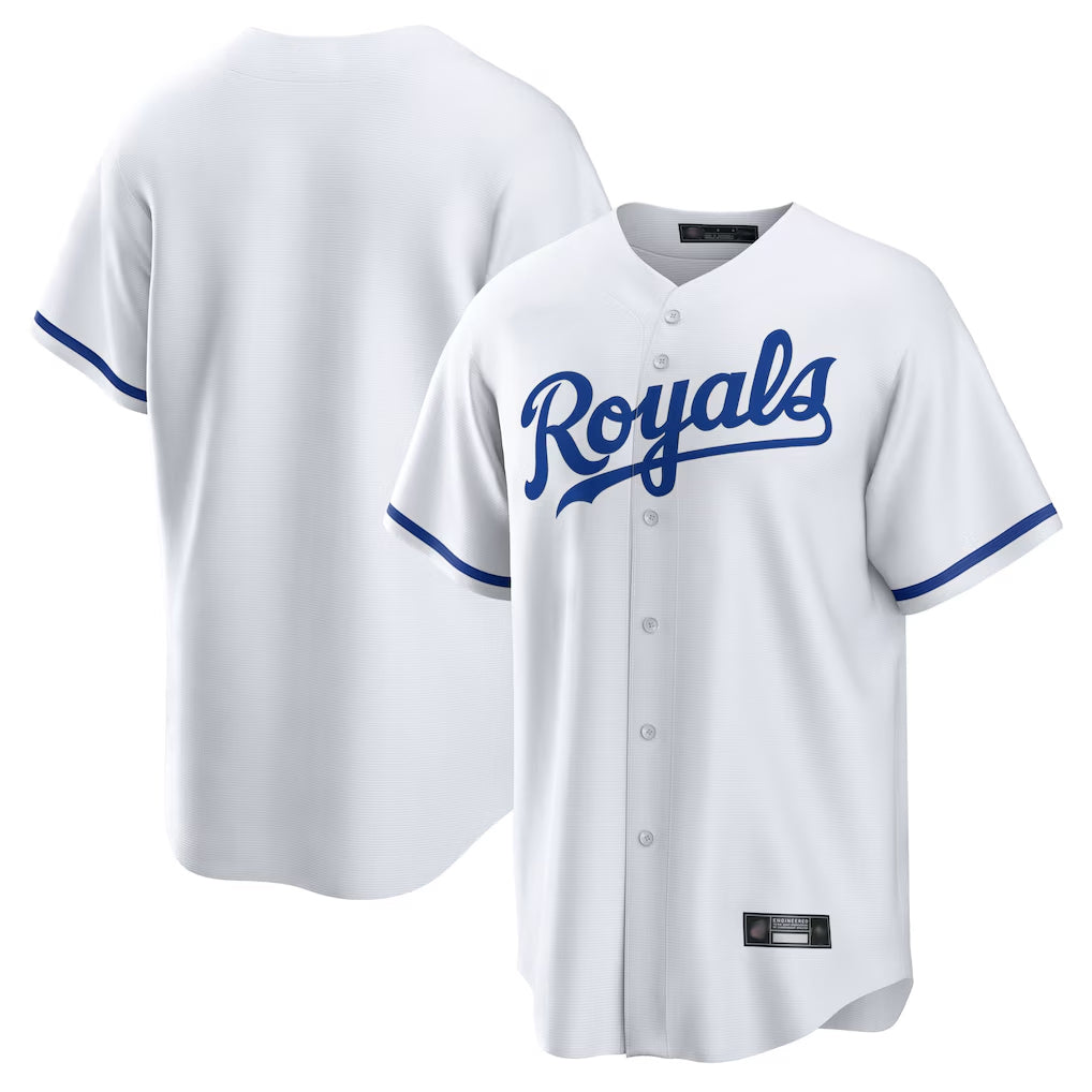 Punc KC.Royals Player White Home Game Blank Player Stitched Jerseys