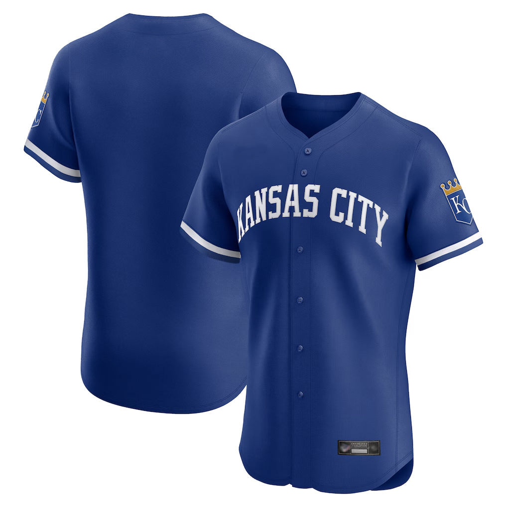 Punc KC.Royals Royal Limited Elite Home Blank Player Stitched Jerseys