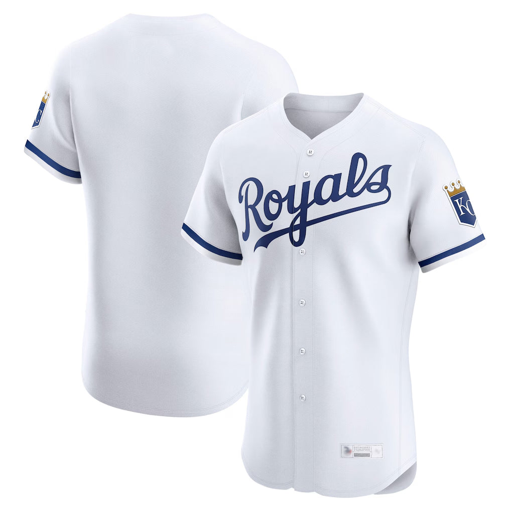 Punc KC.Royals White Alt Limited Elite Home Blank Player Stitched Jerseys