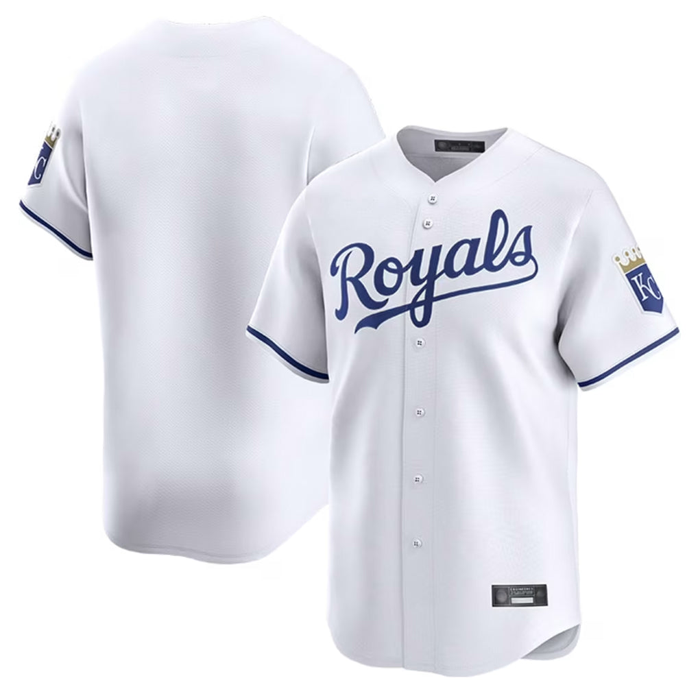 Punc KC.Royals White Alt Limited Home Blank Player Stitched Jerseys