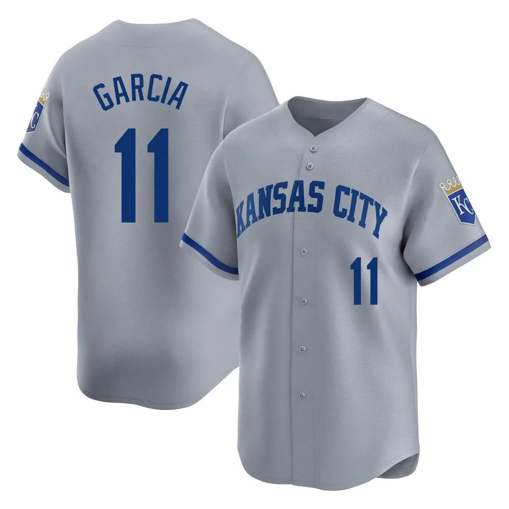 Punc KC.Royals #11 Maikel Garcia Player Gray Limited Home Stitched Jerseys