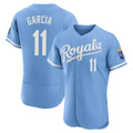 Punc KC.Royals #11 Maikel Garcia Player Light Blue Alt Limited Elite Home Stitched Jerseys