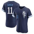 Punc KC.Royals #11 Maikel Garcia Player Navy City Connect Limited Elite Home Stitched Jerseys