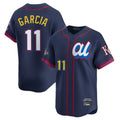 Punc KC.Royals #11 Maikel Garcia Player Navy Limited American League All-Star Edition Stitched Jerseys