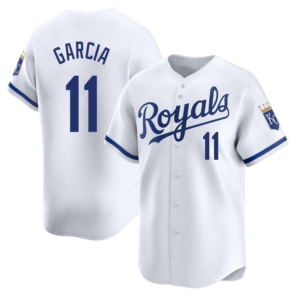 Punc KC.Royals #11 Maikel Garcia Player White Alt Limited Home Stitched Jerseys