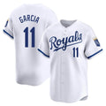 Punc KC.Royals #11 Maikel Garcia Player White Alt Limited Home Stitched Jerseys