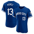 Punc KC.Royals #13 Salvador Perez Player Royal City Connect Limited Elite Home Game Stitched Jerseys