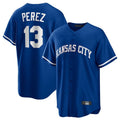 Punc KC.Royals #13 Salvador Perez Player Royal Game Home Stitched Jerseys