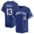 Punc KC.Royals #13 Salvador Perez Player Royal Limited Home Stitched Jerseys