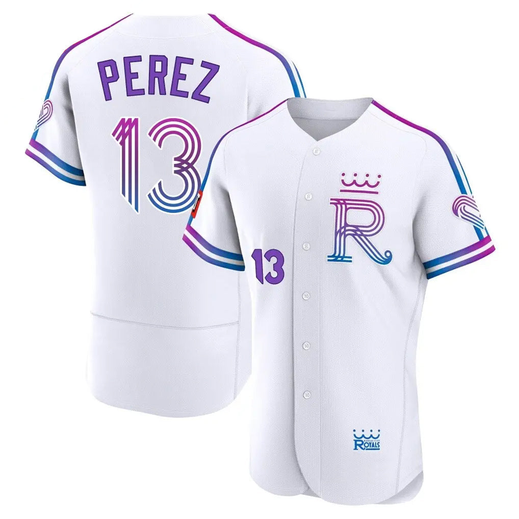 Punc KC.Royals #13 Salvador Perez Player White 2026 City Connect Limited Elite Home Stitched Jerseys