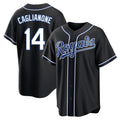 Punc KC.Royals #14 Jac Caglianone Player Black Carbon Fashion Home Game Stitched Jerseys