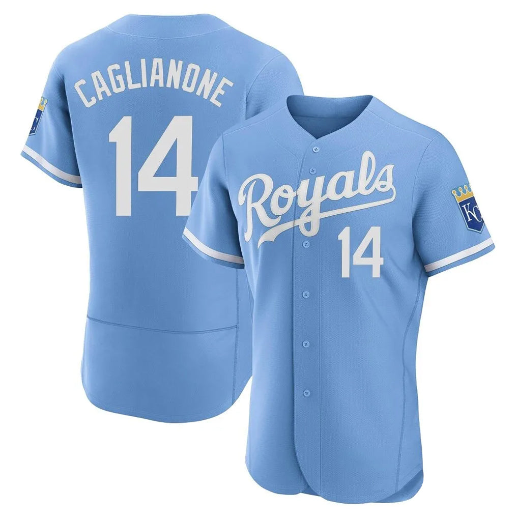 Punc KC.Royals #14 Jac Caglianone Player Light Blue Alt Limited Elite Home Stitched Jerseys