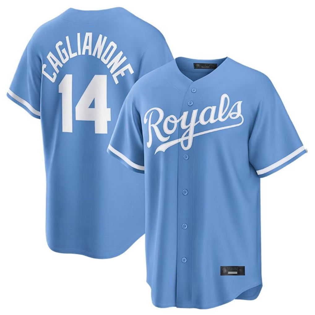 Punc KC.Royals #14 Jac Caglianone Player Light Blue Home Game Stitched Jerseys