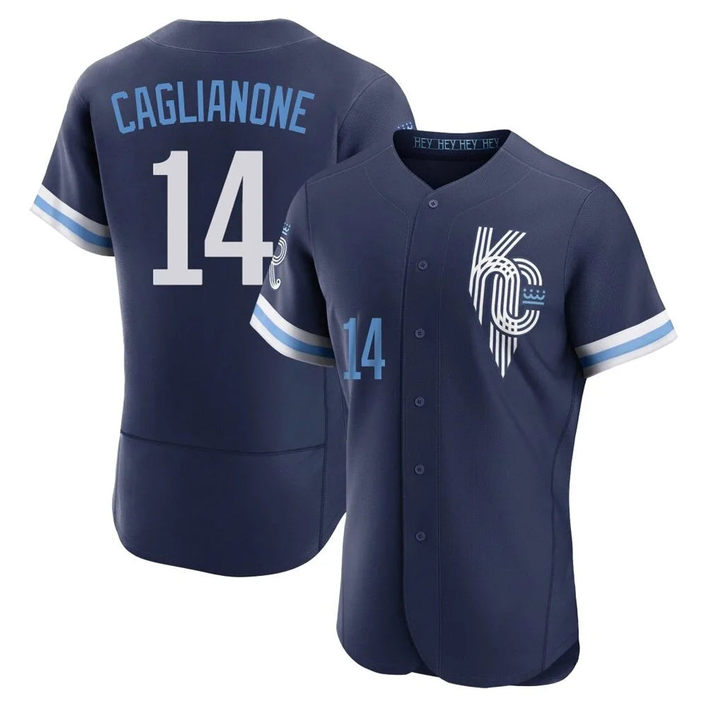 Punc KC.Royals #14 Jac Caglianone Player Navy City Connect Limited Elite Home Stitched Jerseys