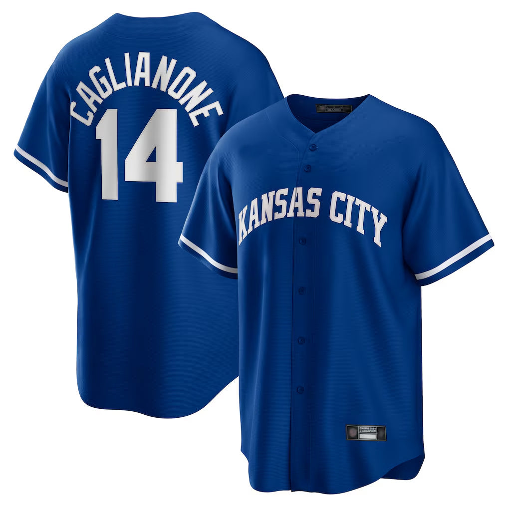 Punc KC.Royals #14 Jac Caglianone Player Royal Game Home Stitched Jerseys