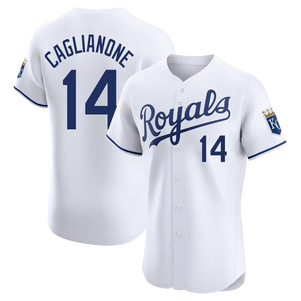 Punc KC.Royals #14 Jac Caglianone Player White Alt Limited Elite Home Stitched Jerseys
