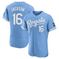 Punc KC.Royals #16 Bo Jackson Player Light Blue Alt Limited Elite Home Stitched Jerseys