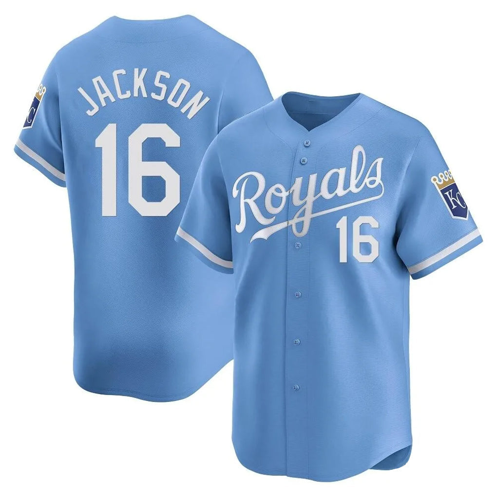 Punc KC.Royals #16 Bo Jackson Player Light Blue Alt Limited Home Stitched Jerseys