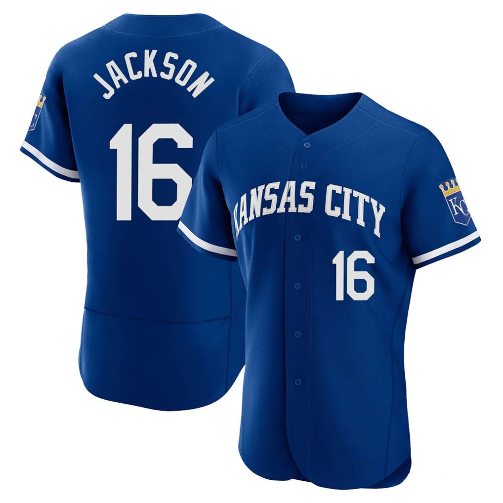 Punc KC.Royals #16 Bo Jackson Player Royal City Connect Limited Elite Home Game Stitched Jerseys