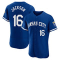 Punc KC.Royals #16 Bo Jackson Player Royal City Connect Limited Elite Home Game Stitched Jerseys