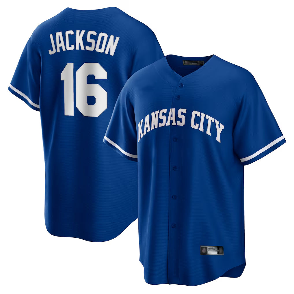 Punc KC.Royals #16 Bo Jackson Player Royal Game Home Stitched Jerseys