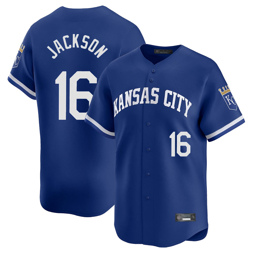Punc KC.Royals #16 Bo Jackson Player Royal Limited Home Stitched Jerseys