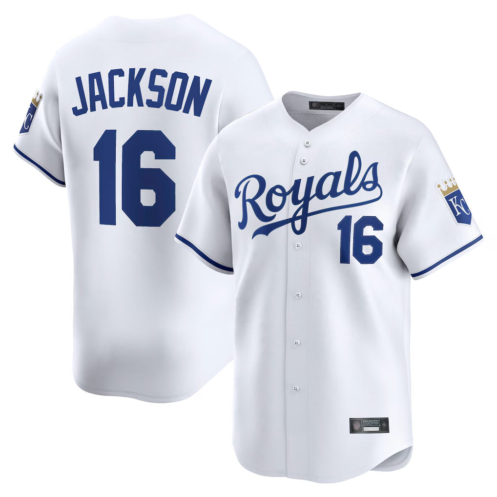 Punc KC.Royals #16 Bo Jackson Player White Alt Limited Home Stitched Jerseys