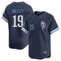 Punc KC.Royals #19 Michael Massey Player Navy City Connect Limited Home Stitched Jerseys