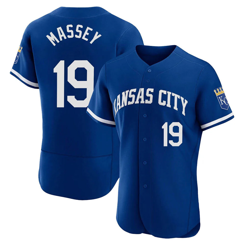 Punc KC.Royals #19 Michael Massey Player Royal City Connect Limited Elite Home Game Stitched Jerseys