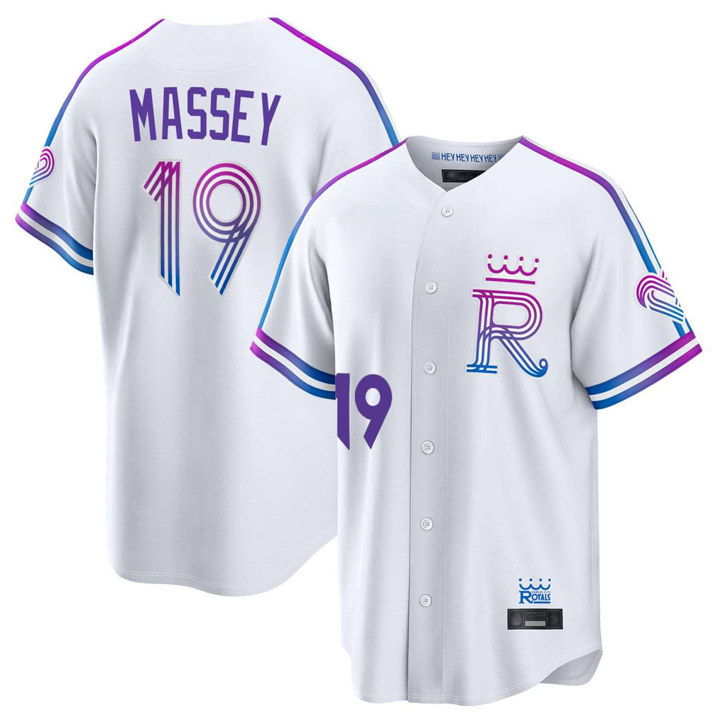 Punc KC.Royals #19 Michael Massey Player White 2026 City Connect Limited Home Stitched Jerseys