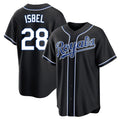 Punc KC.Royals #28 Kyle Isbel Player Black Carbon Fashion Home Game Stitched Jerseys