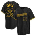Punc KC.Royals #28 Kyle Isbel Player Black Snake Skin City Game Stitched Jerseys