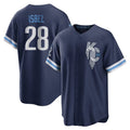 Punc KC.Royals #28 Kyle Isbel Player Navy City Connect Home Game Stitched Jerseys